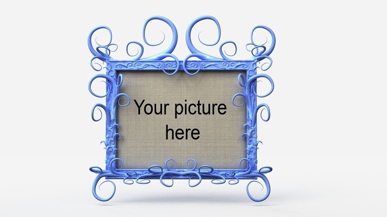 Wind picture frame 3D model_2