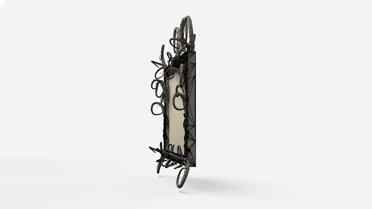 Wind picture frame 3D model_12