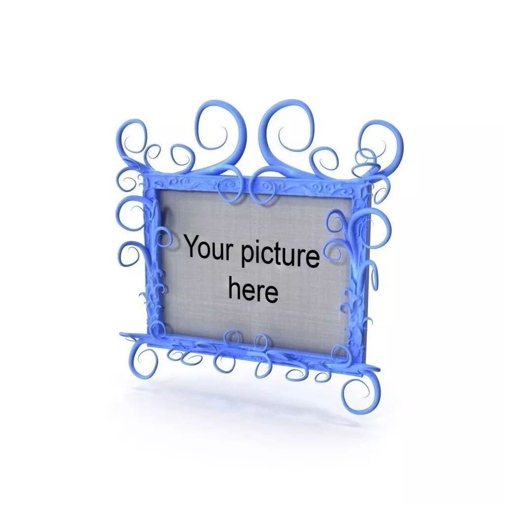 Wind picture frame 3D model_0