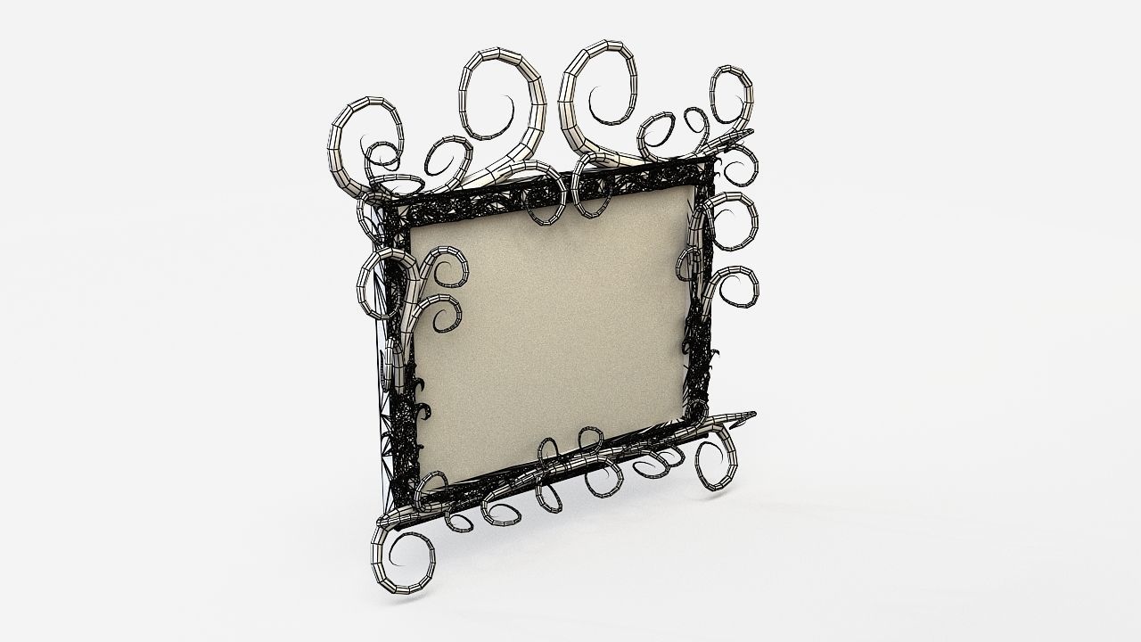 Wind picture frame 3D model_9