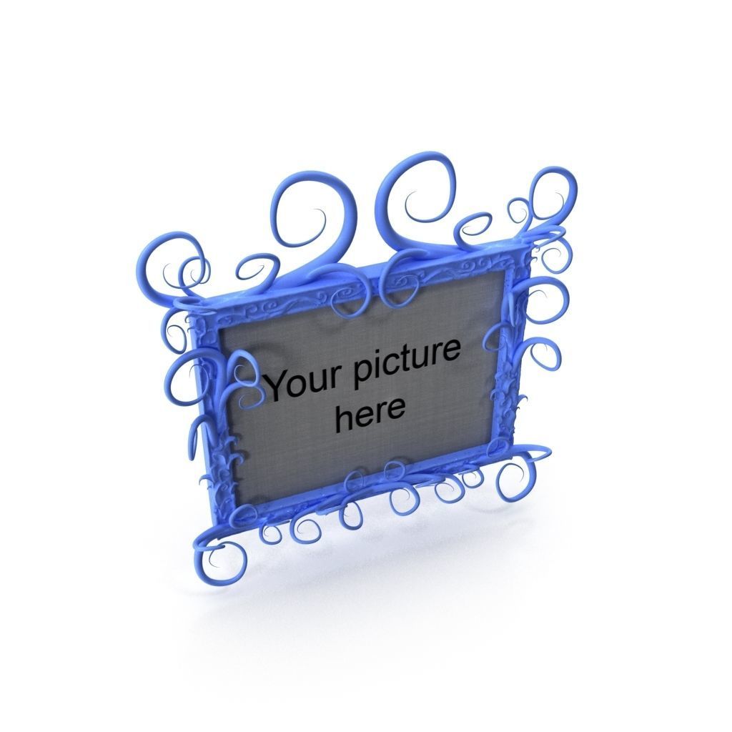 Wind picture frame 3D model_5