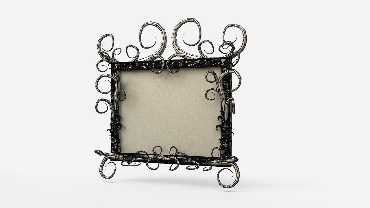 Wind picture frame 3D model_8