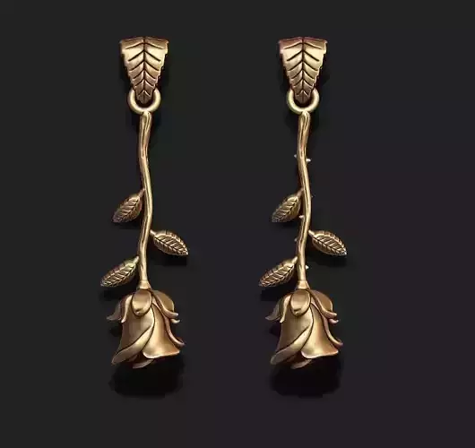 Rose pendant with thorns and without 3D print model