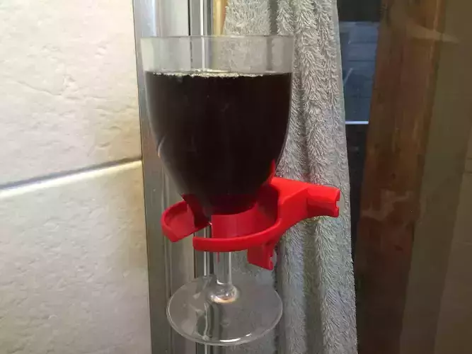 The WineBath plastic holder with hole in it 3D print model