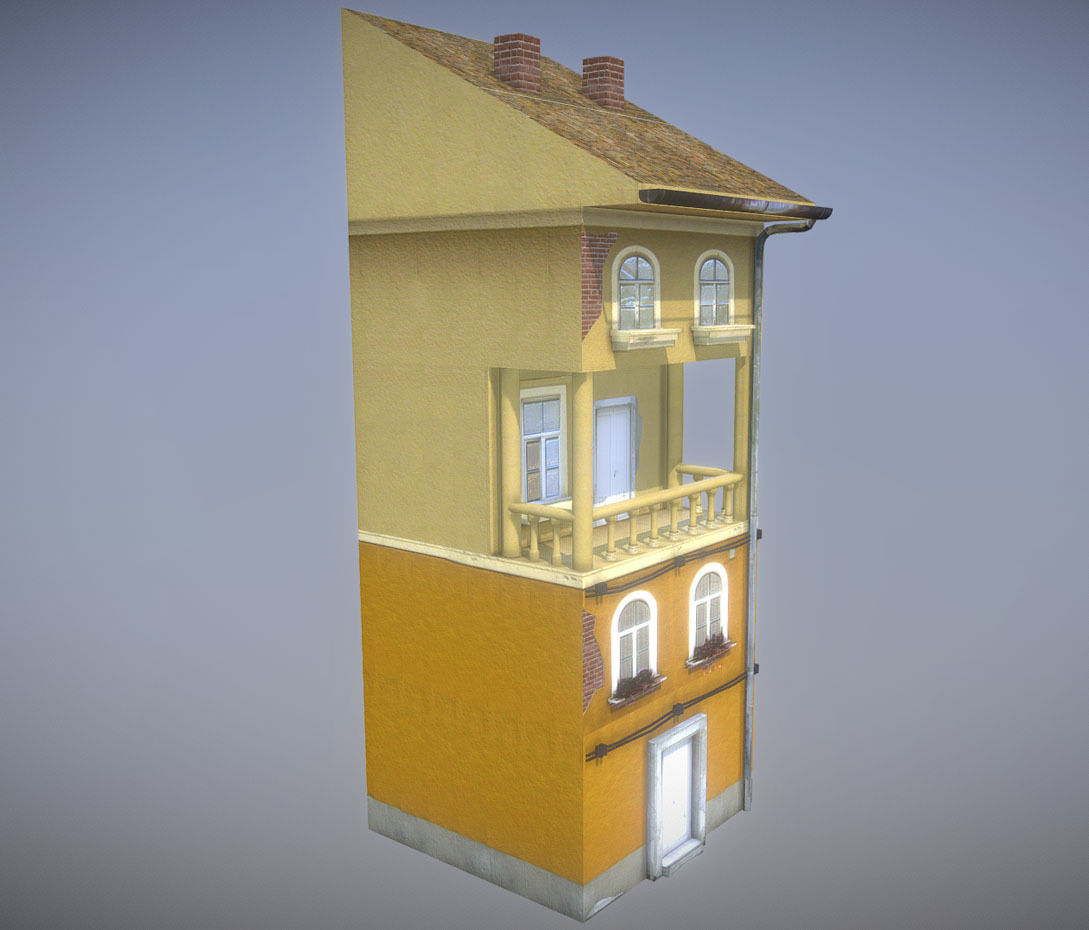 Old House 4 Low-poly 3D model_4