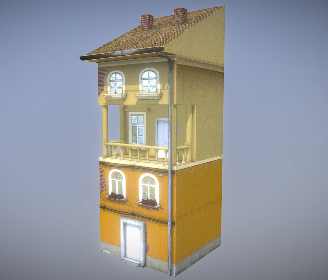 Old House 4 Low-poly 3D model_2