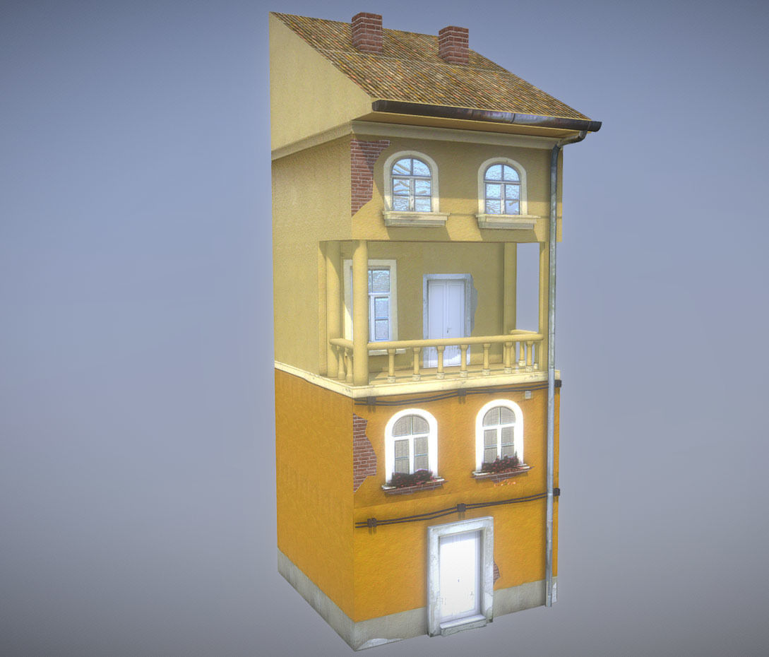 Old House 4 Low-poly 3D model_1