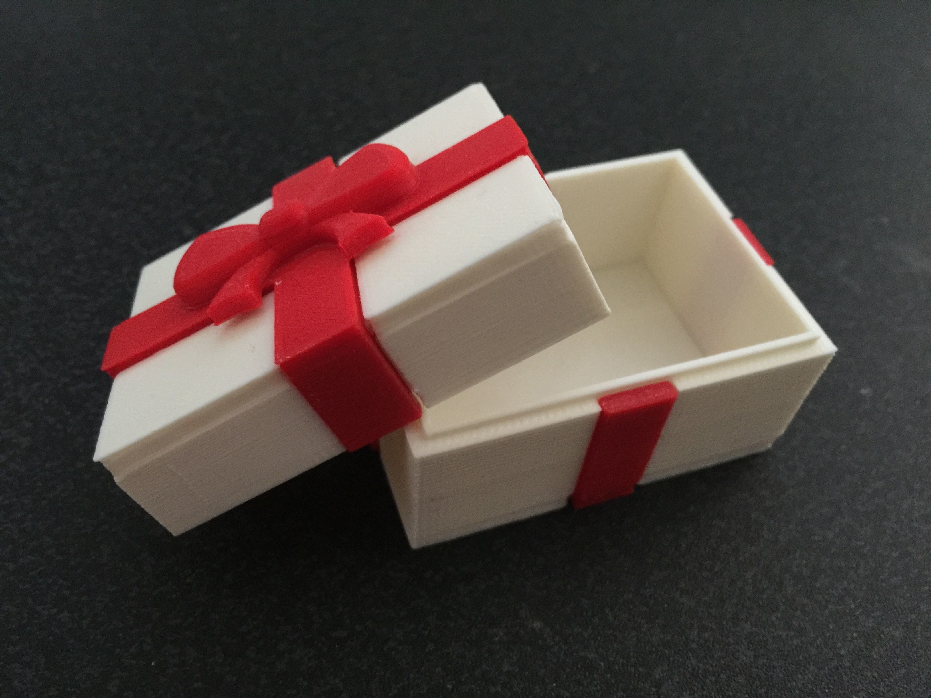 Giftwrapped Ring Box 3D print model_1