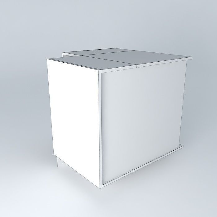 BC0D0DPC cube with light on top Free 3D model_4