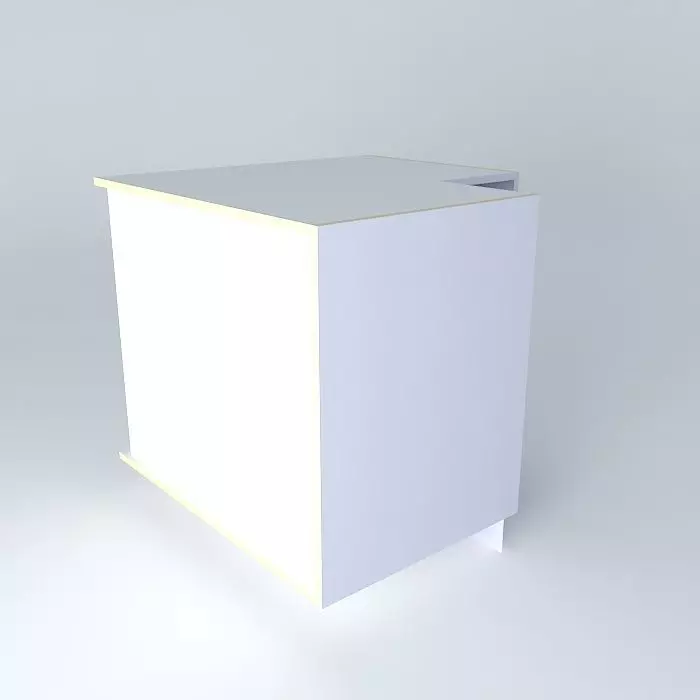 BC0D0DPC cube with light on top Free 3D model_0