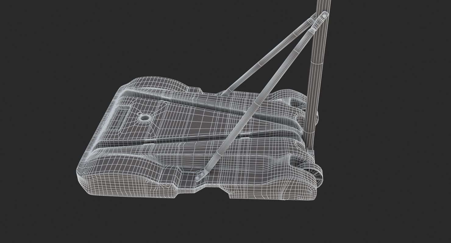 Wheels Portable Adjustable Height Basketball Hoop Stand 3D model_16