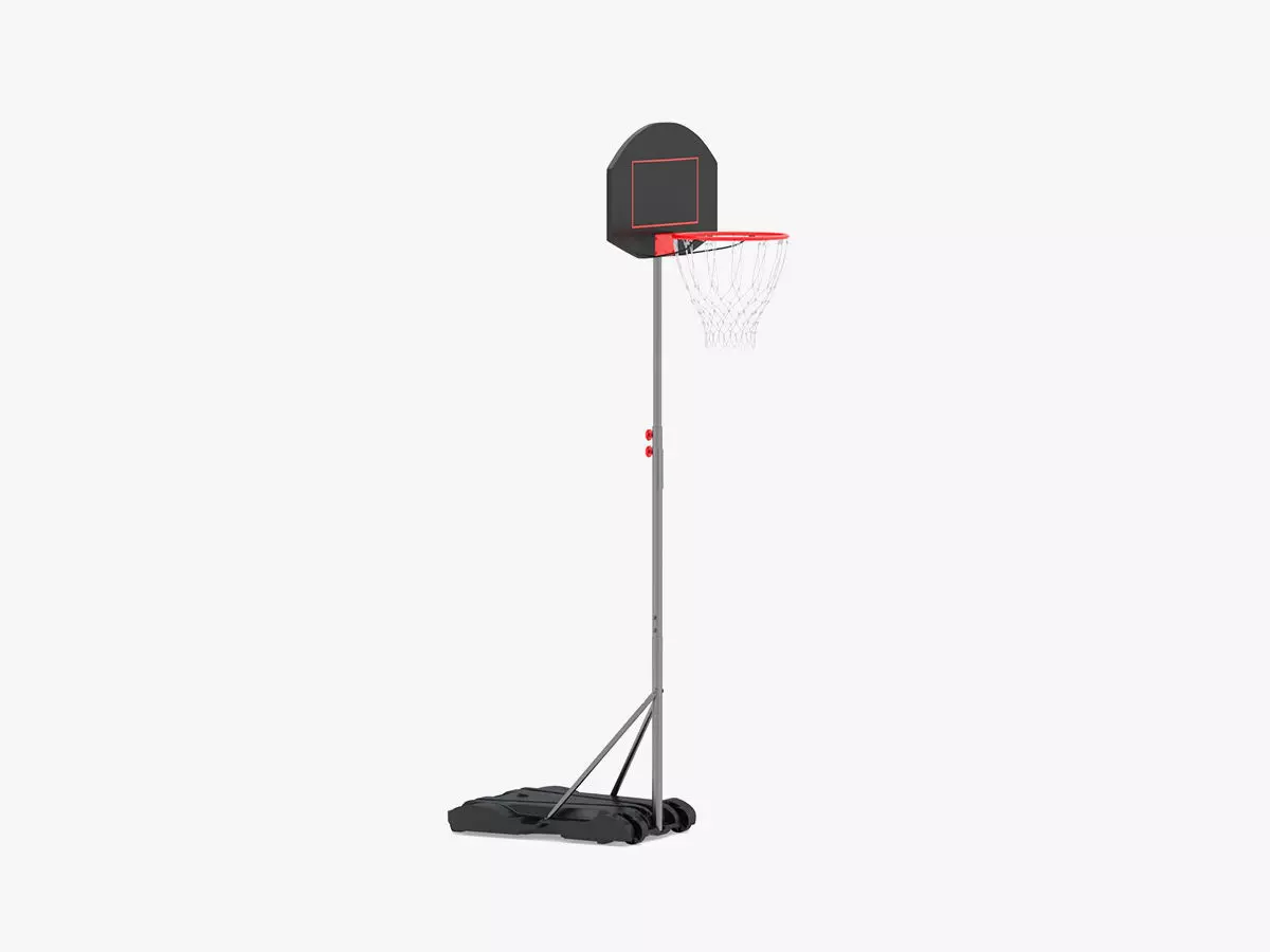 Wheels Portable Adjustable Height Basketball Hoop Stand 3D model_0