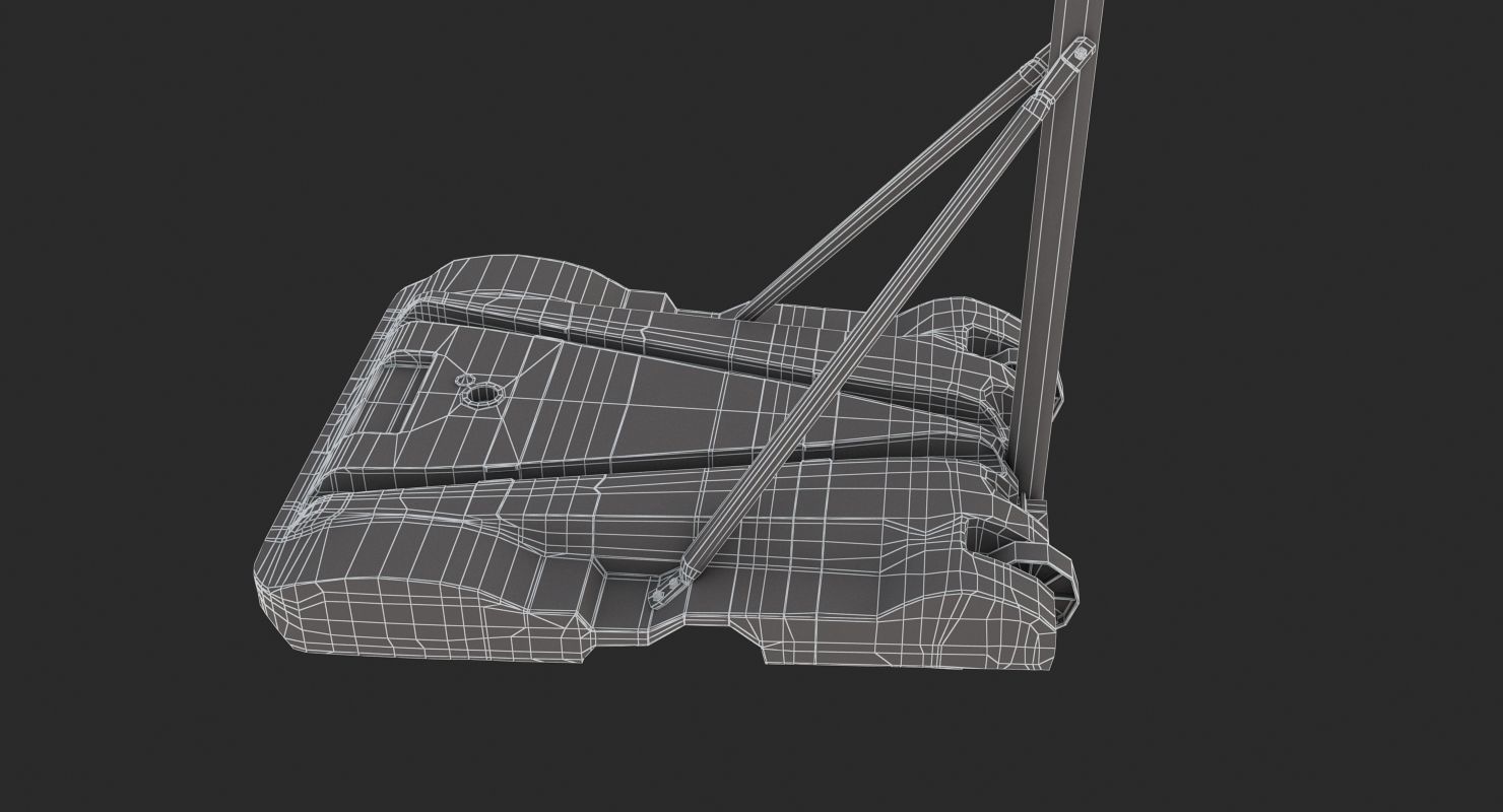 Wheels Portable Adjustable Height Basketball Hoop Stand 3D model_15