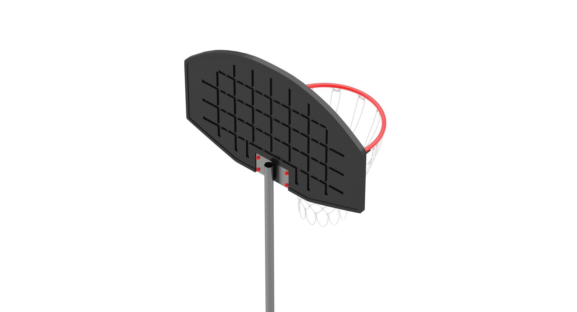 Wheels Portable Adjustable Height Basketball Hoop Stand 3D model_7