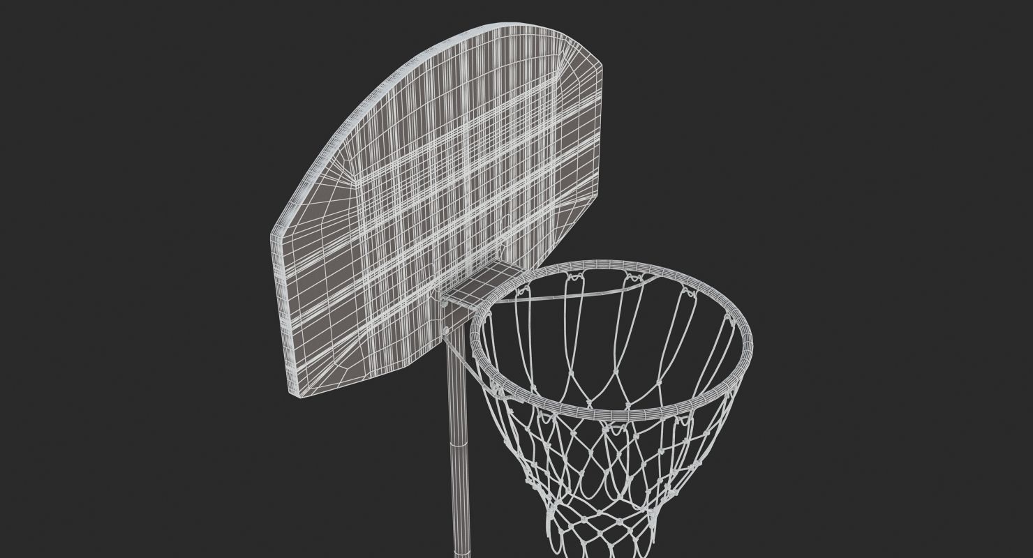 Wheels Portable Adjustable Height Basketball Hoop Stand 3D model_14
