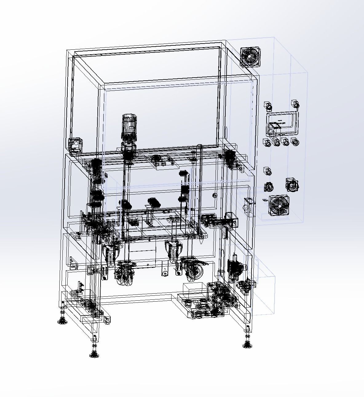 Elevator type loading and unloading equipment 3D model_6