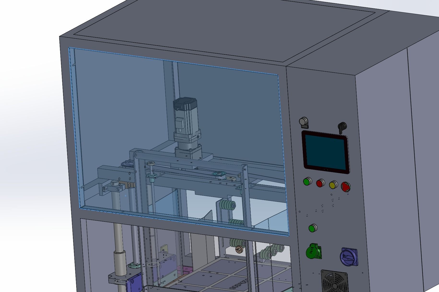 Elevator type loading and unloading equipment 3D model_8