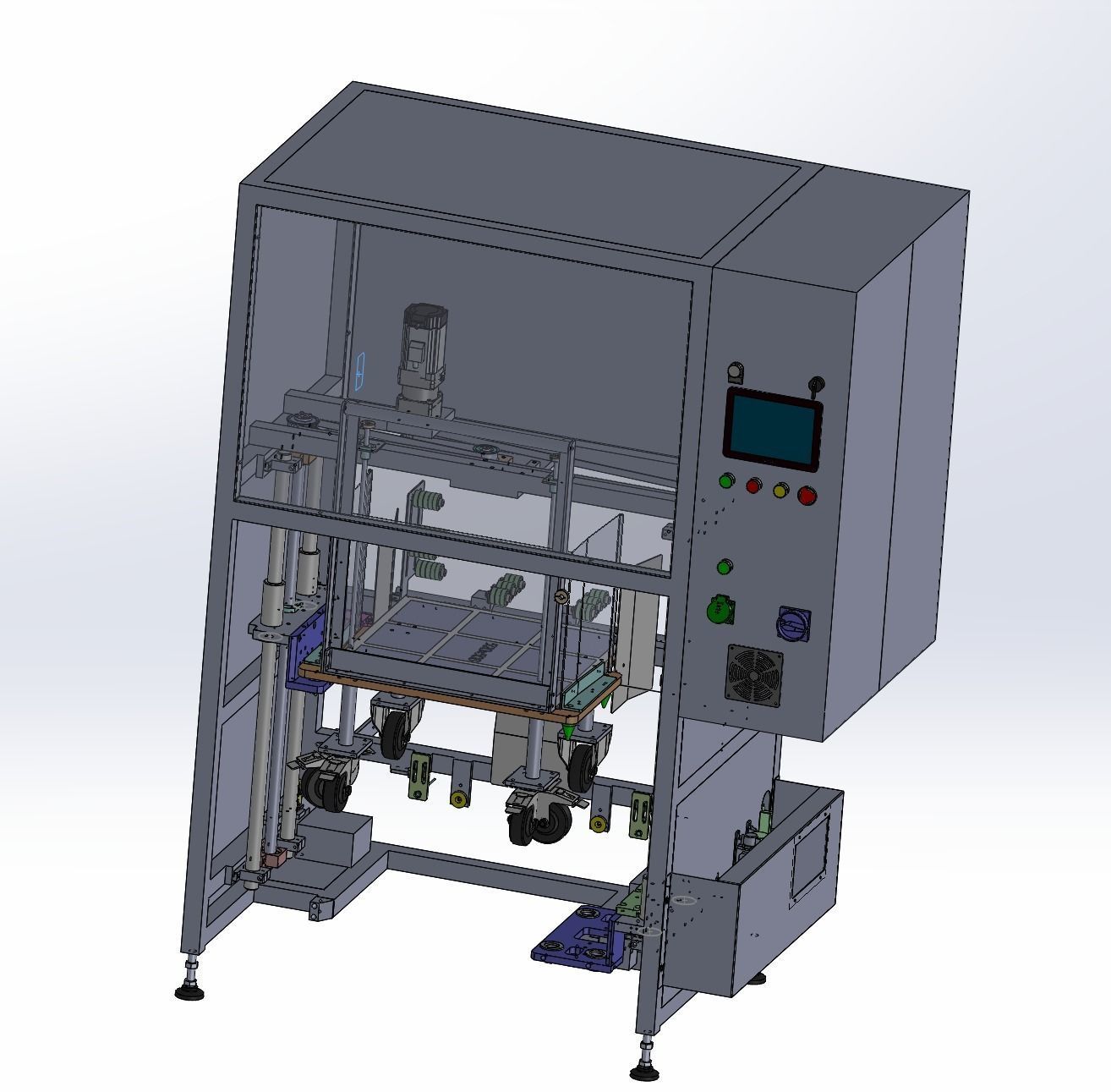 Elevator type loading and unloading equipment 3D model_2