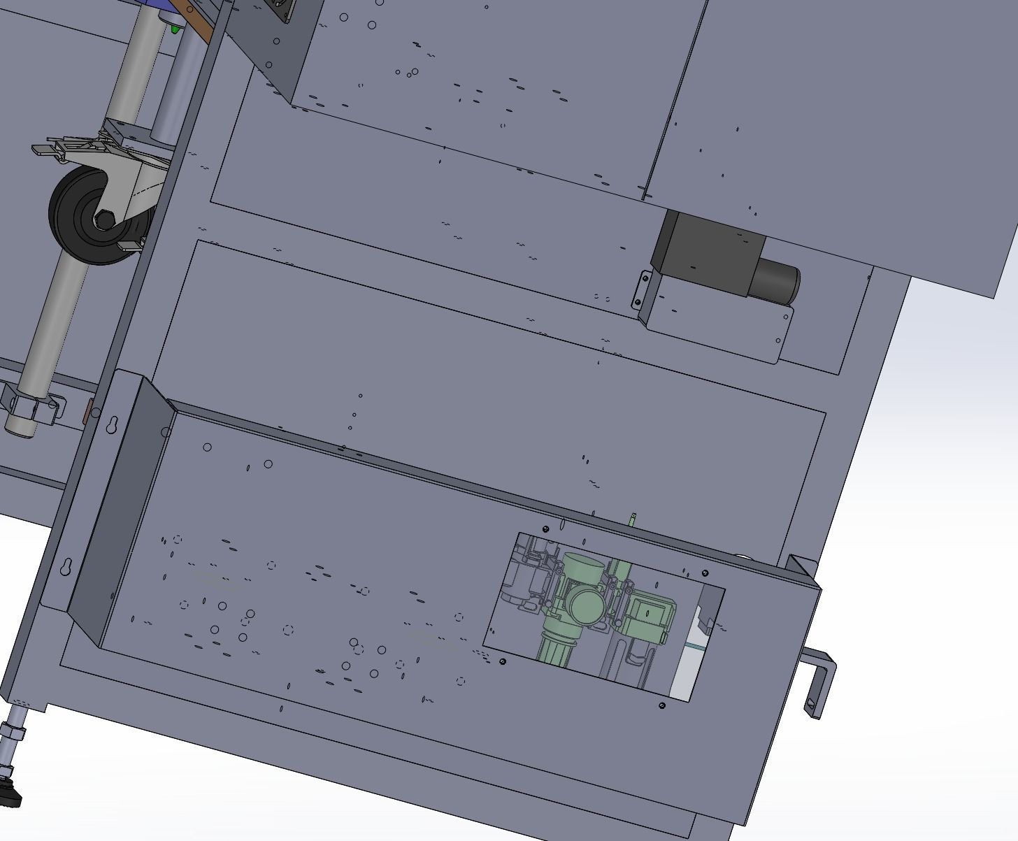 Elevator type loading and unloading equipment 3D model_4