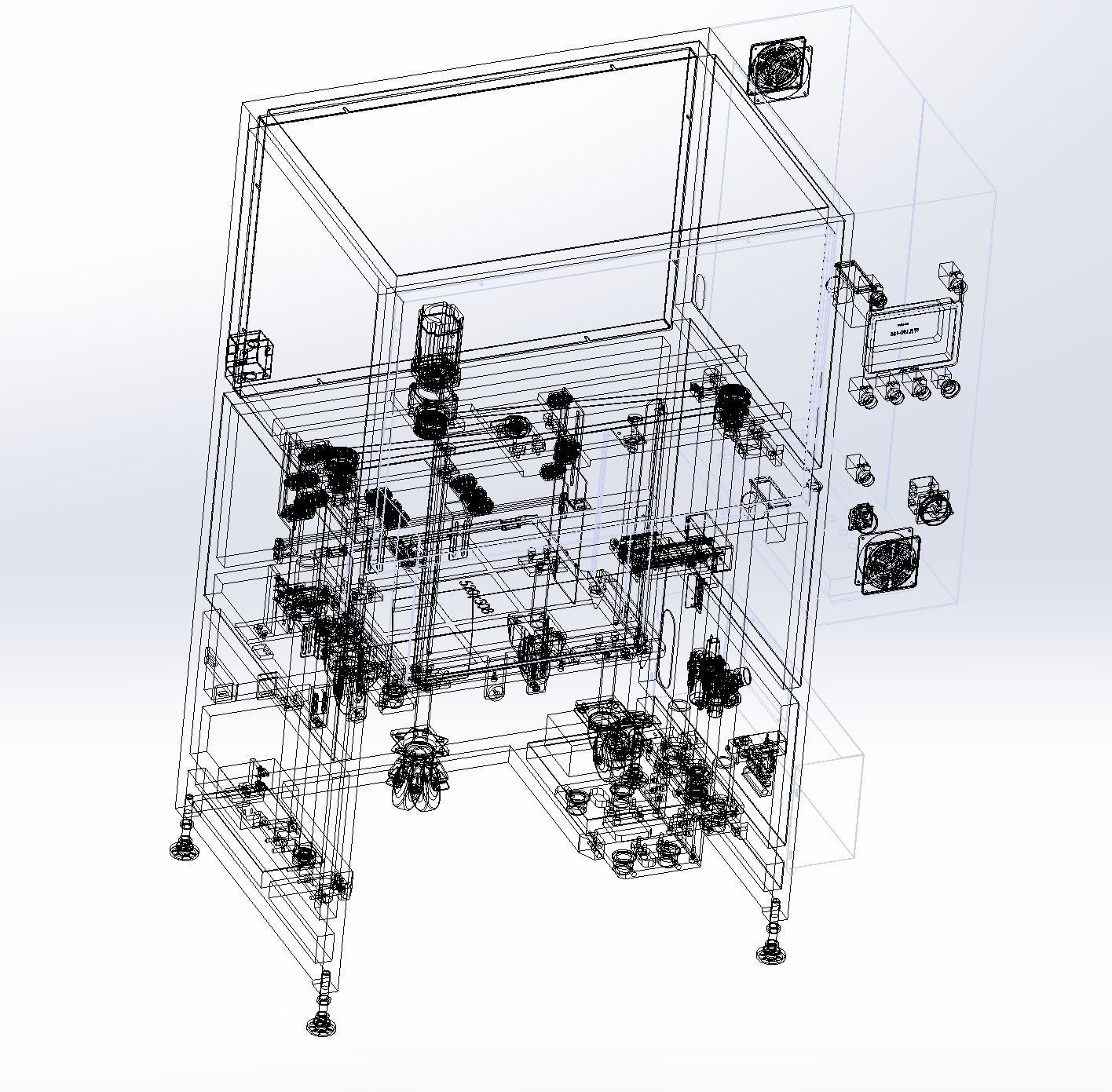Elevator type loading and unloading equipment 3D model_7