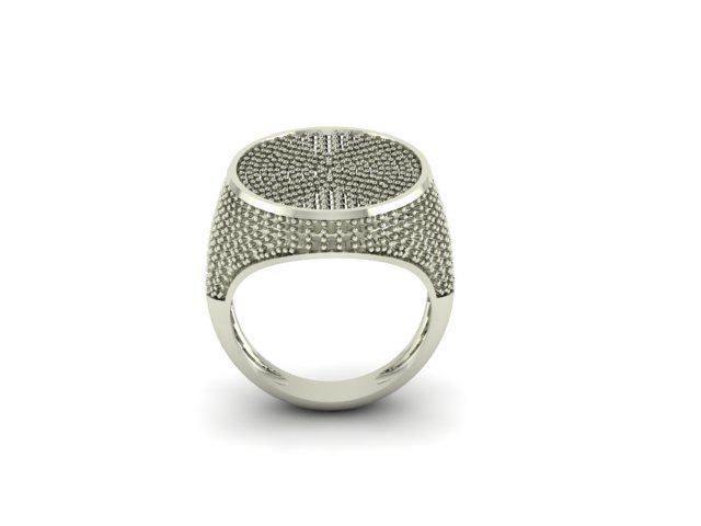 pave wedding ring 3D print model_2
