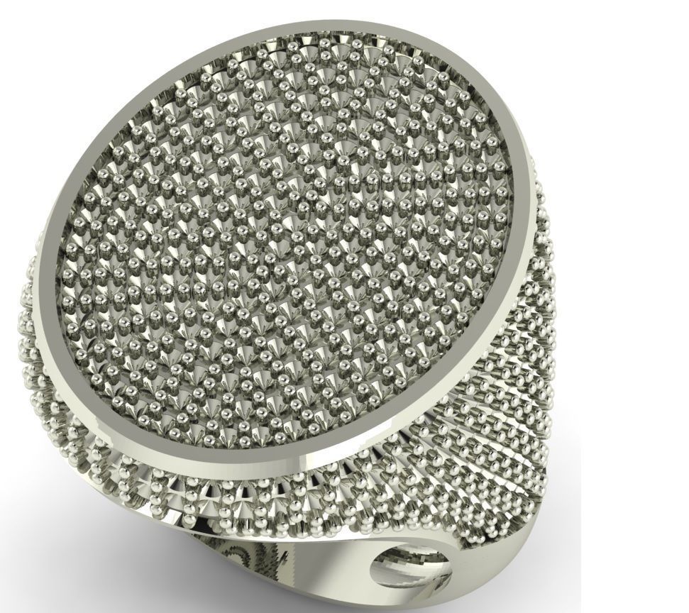 pave wedding ring 3D print model_1