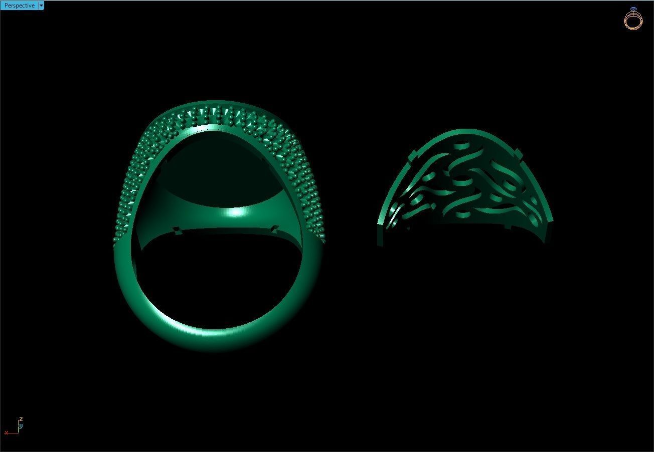 pave wedding ring 3D print model_6