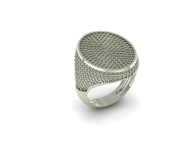 pave wedding ring 3D print model_0