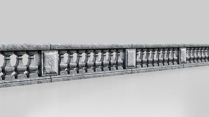 Modular balusters Low-poly 3D model