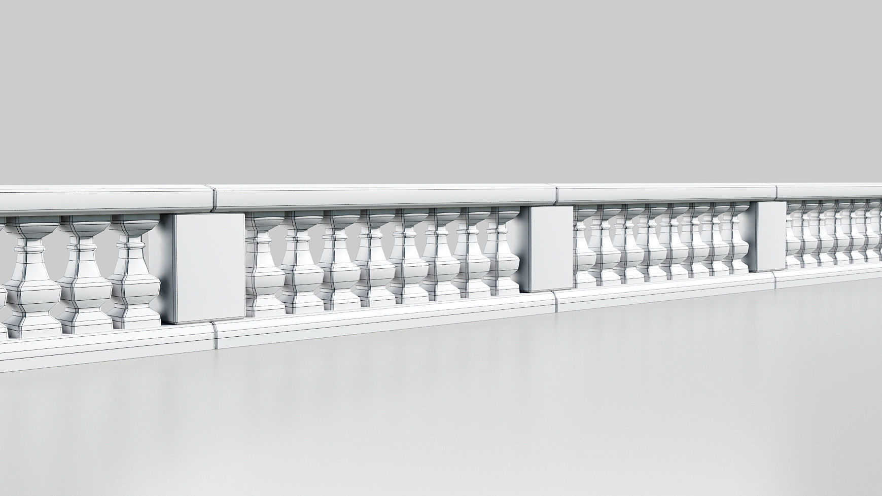 Modular balusters Low-poly 3D model_2