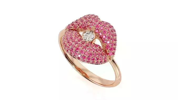 Kiss Ring SR 0001 3D print model