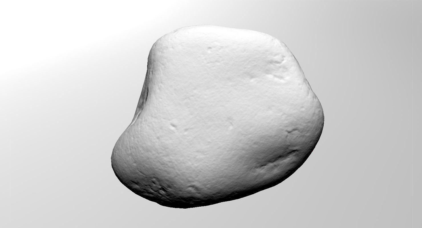 Round Shaped Limestone Pebble 3D model_23