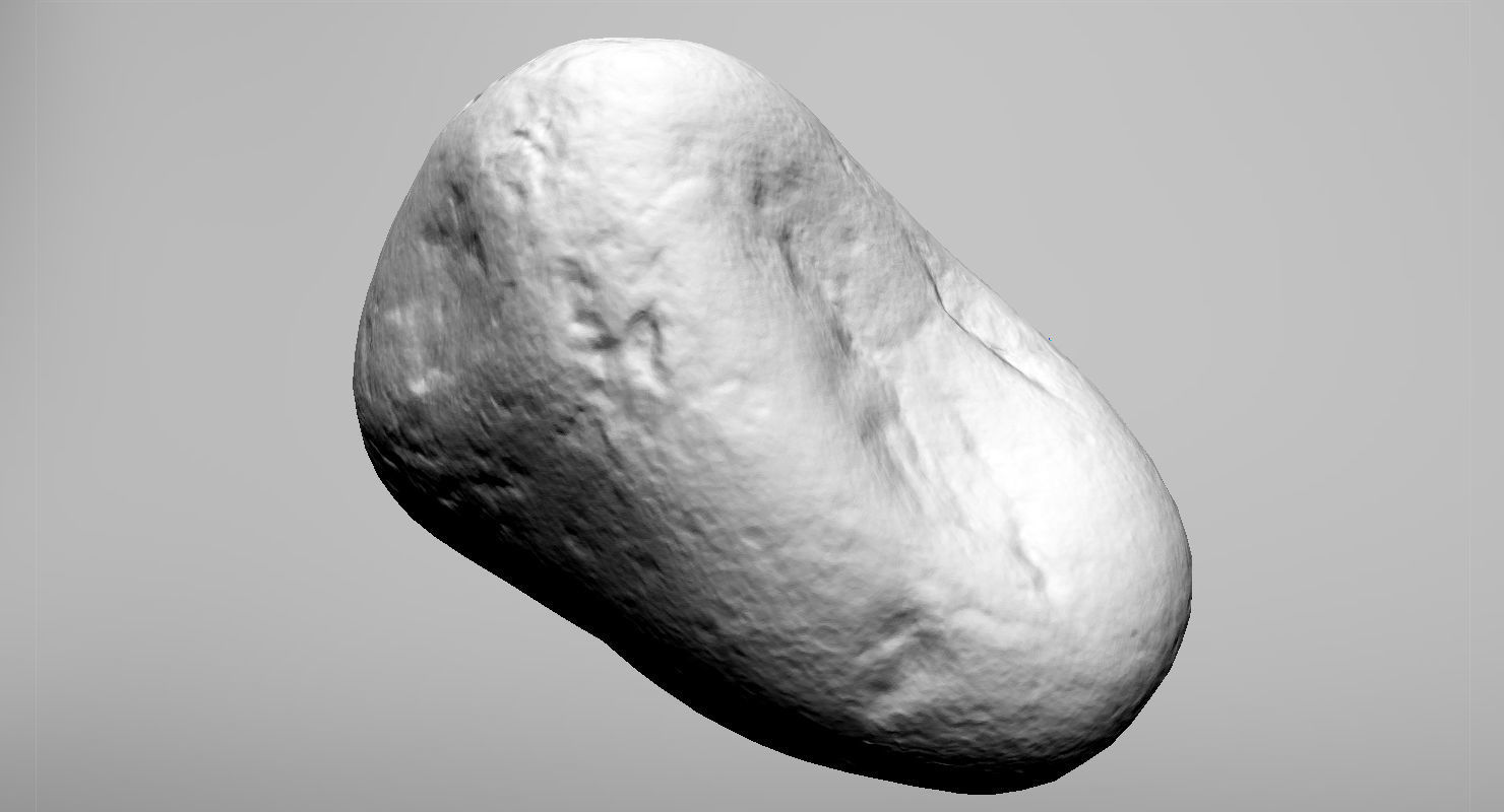 Round Shaped Limestone Pebble 3D model_21