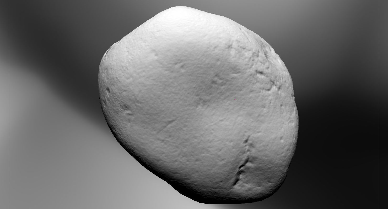Round Shaped Limestone Pebble 3D model_24