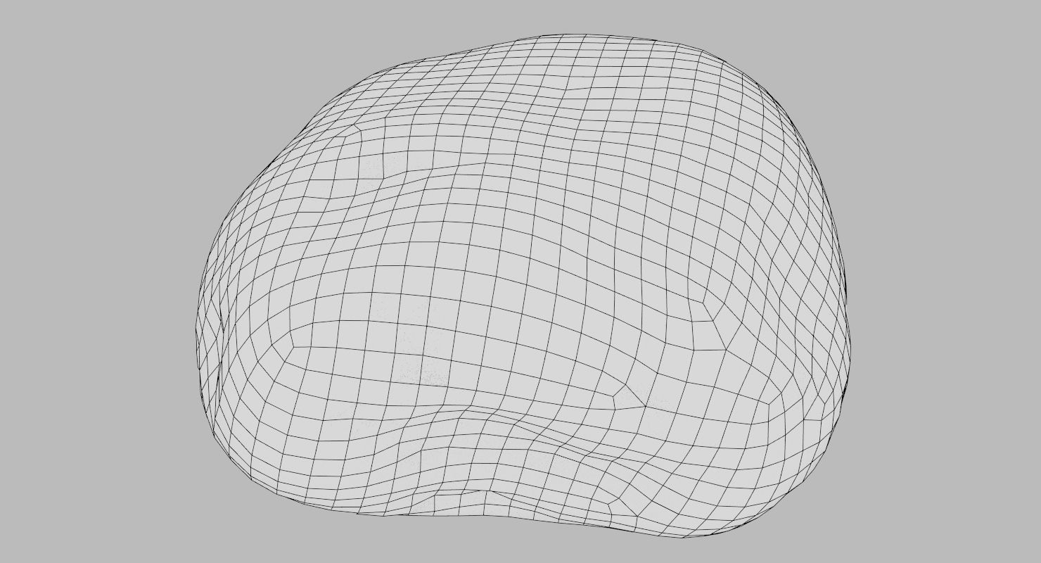 Round Shaped Limestone Pebble 3D model_19