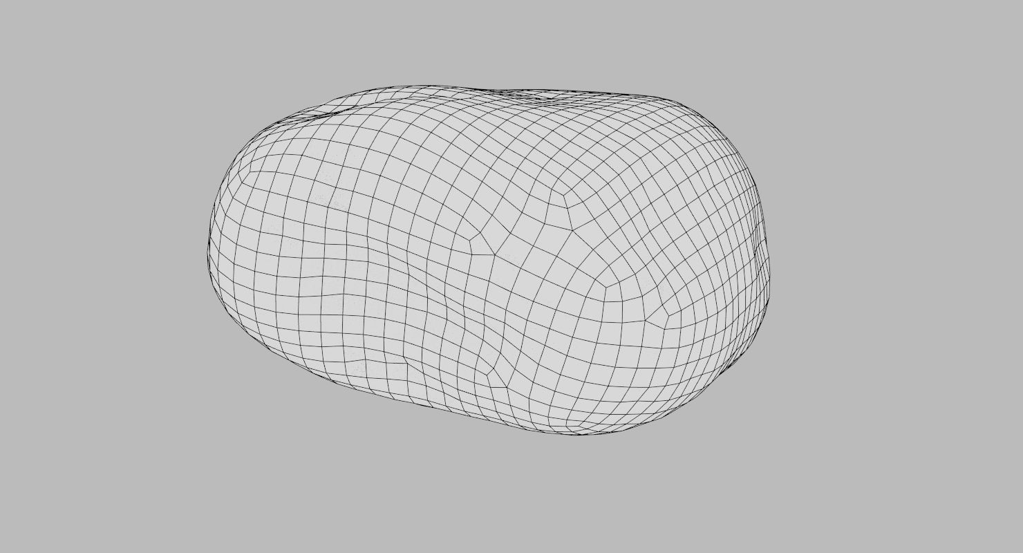 Round Shaped Limestone Pebble 3D model_15
