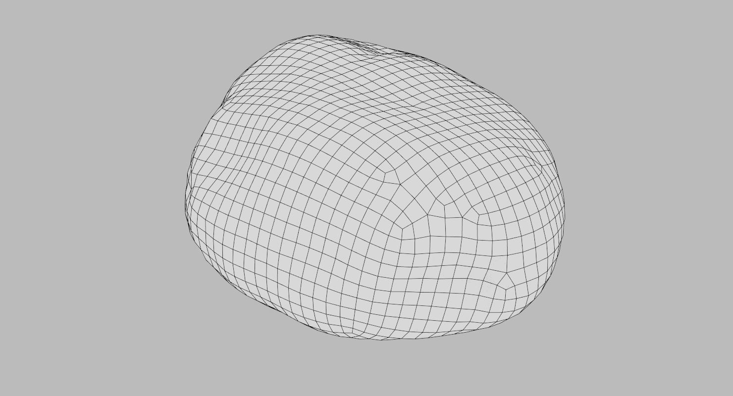 Round Shaped Limestone Pebble 3D model_16