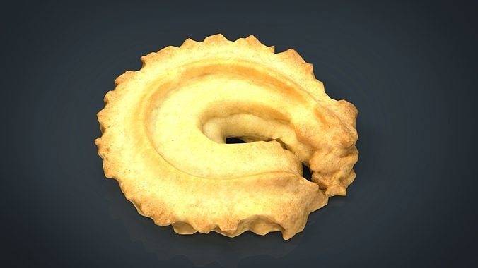 Danish Butter Cookie 1 Low-poly 3D model