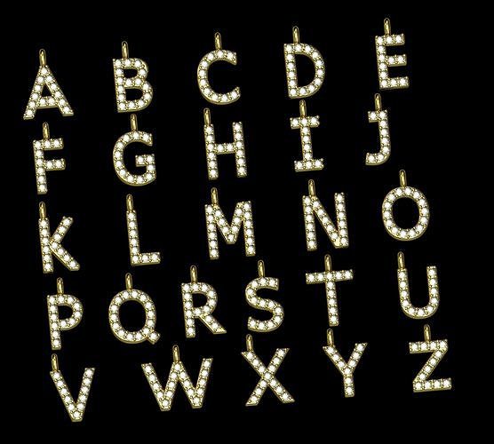 Pendant alphabet from a to z 3D print model