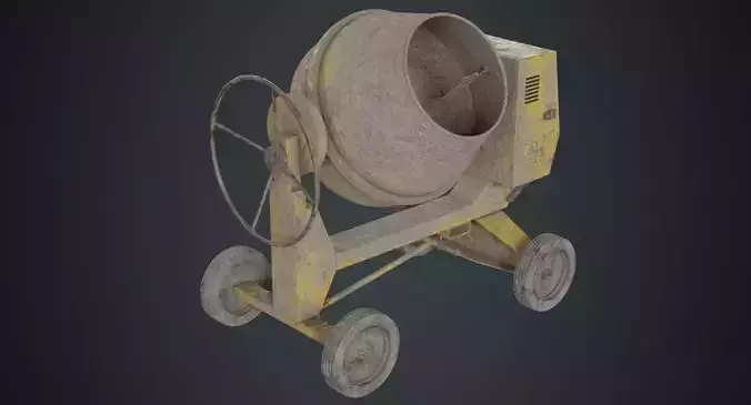 Concrete Mixer 1B Low-poly 3D model