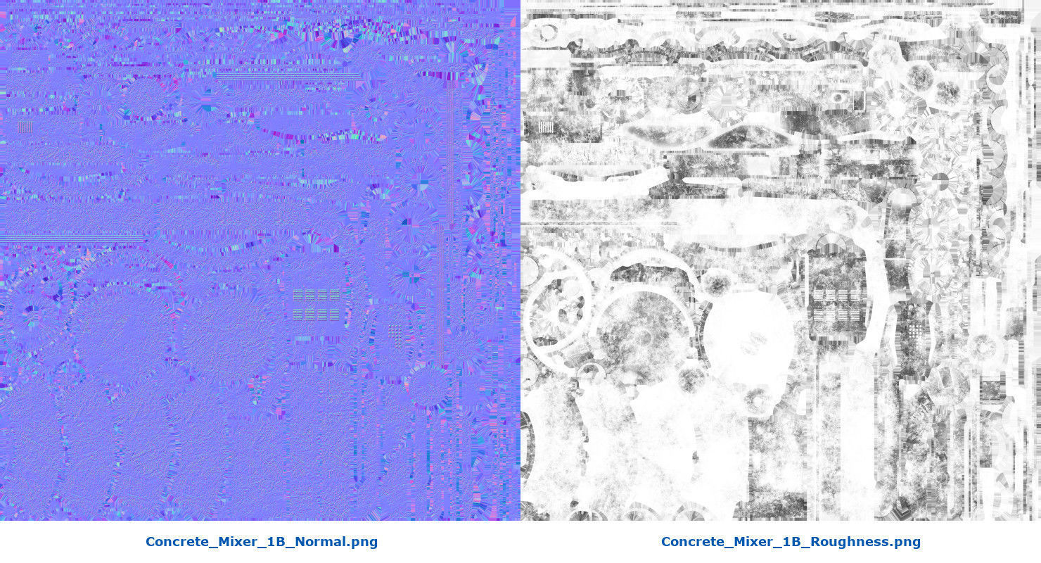 Concrete Mixer 1B Low-poly 3D model_11