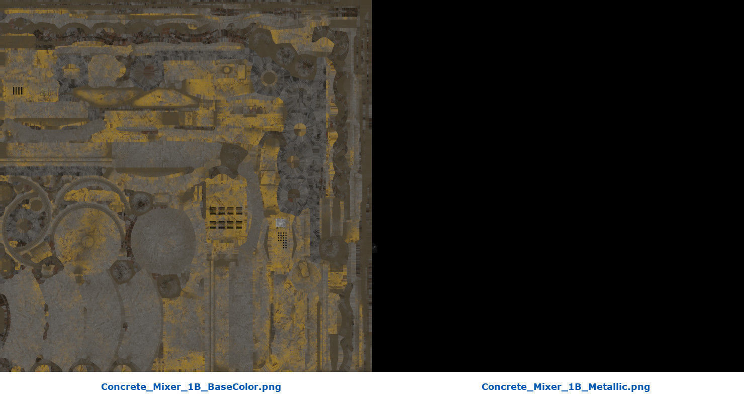 Concrete Mixer 1B Low-poly 3D model_10