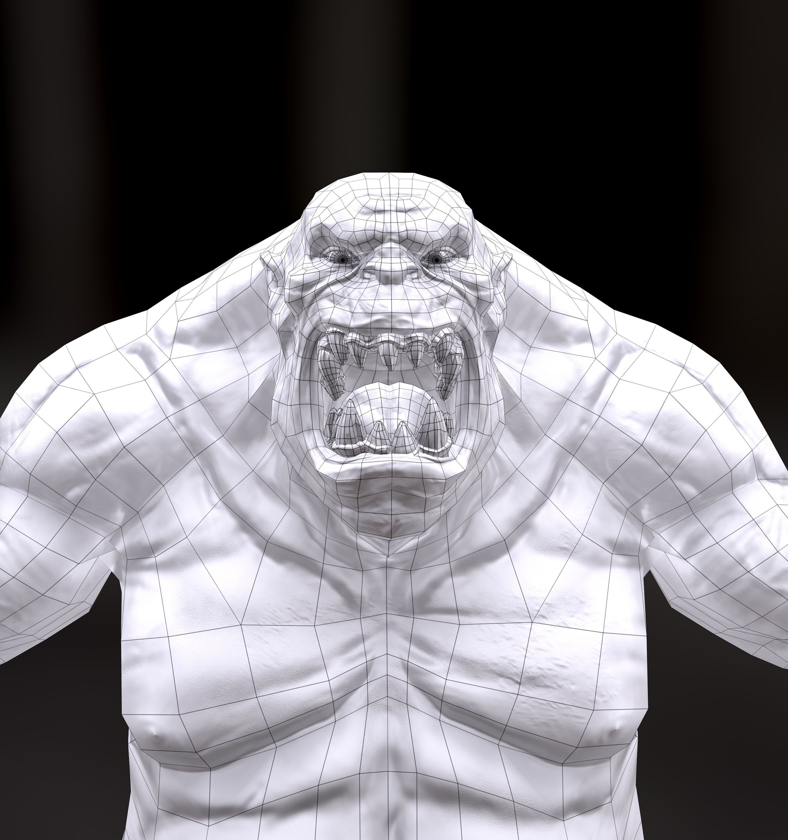 Orc Ogre - Rigged Creature Low-poly 3D model_20