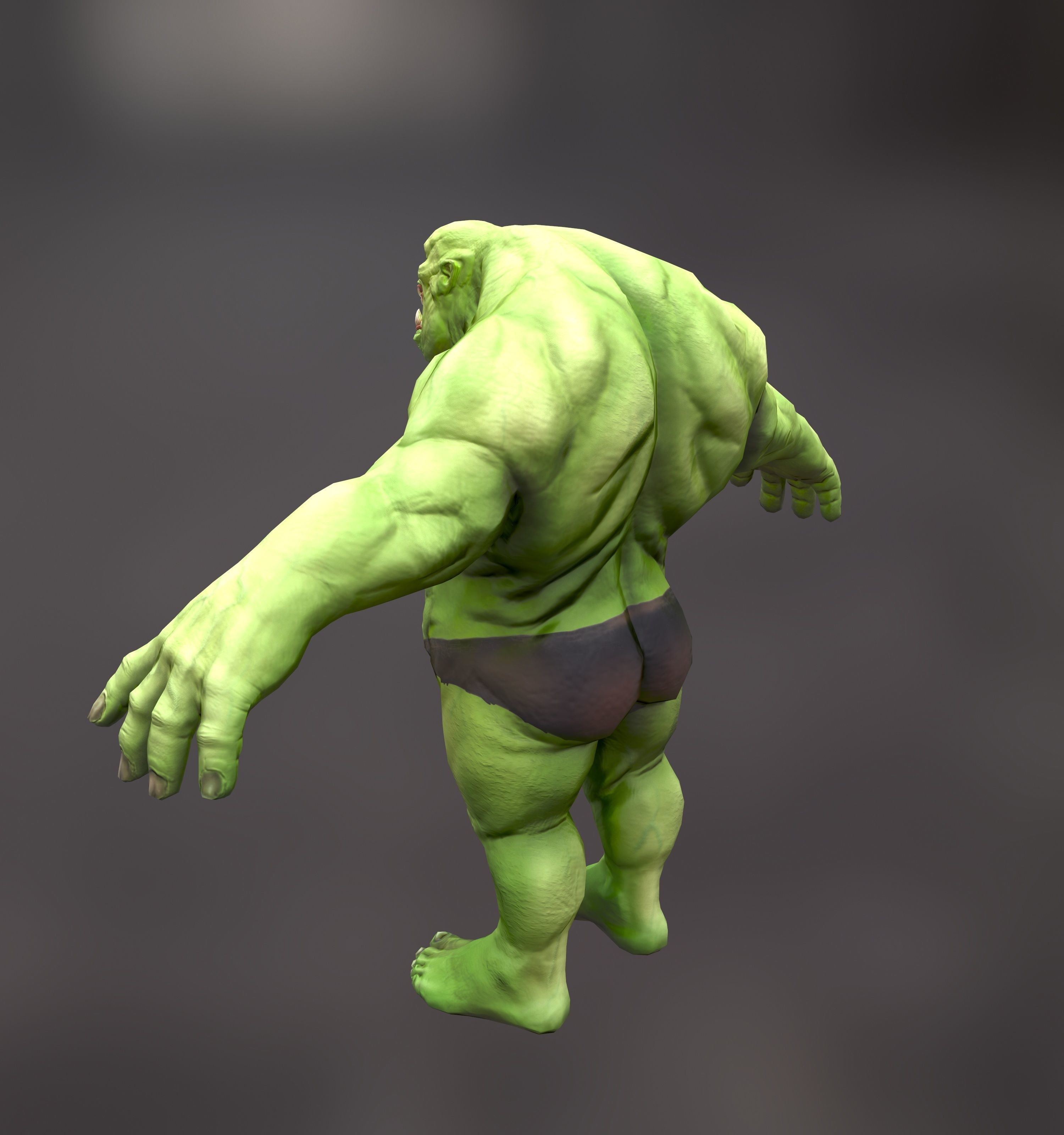 Orc Ogre - Rigged Creature Low-poly 3D model_8