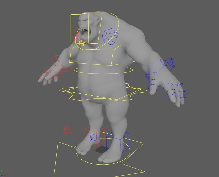 Orc Ogre - Rigged Creature Low-poly 3D model_25