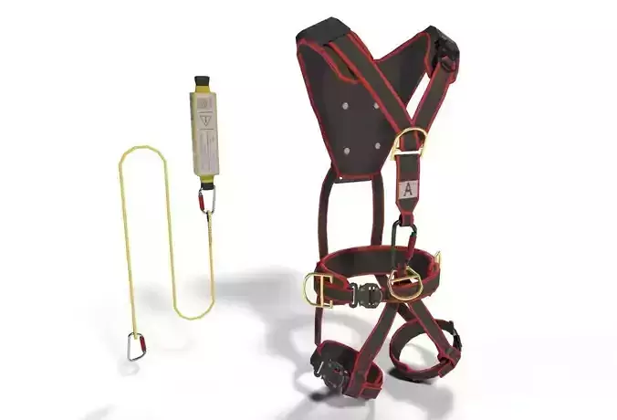 Climbing Equipment Security Harness  Low-poly 3D model
