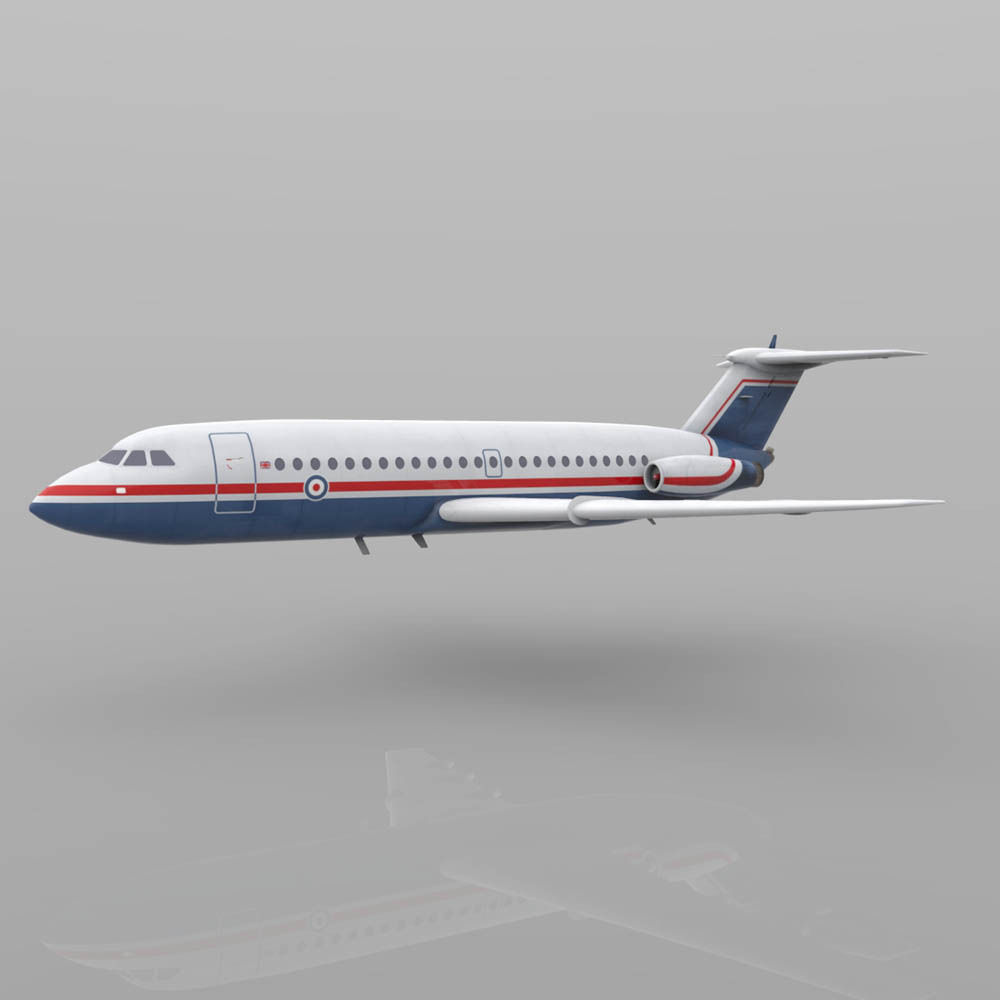 British Aircraft Corp 475 in multiple formats Low-poly 3D model_8
