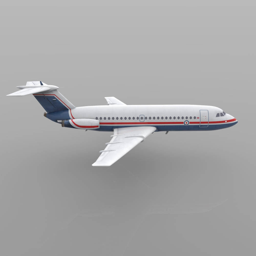 British Aircraft Corp 475 in multiple formats Low-poly 3D model_10