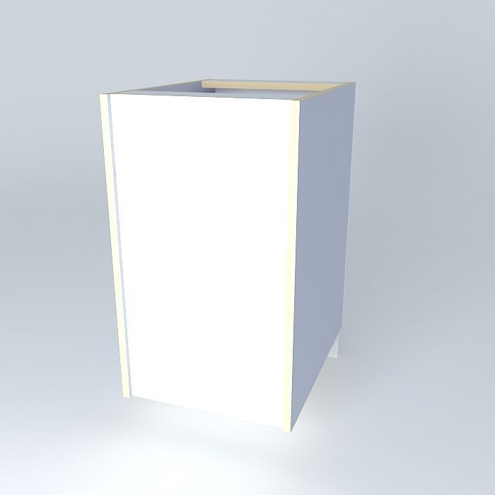 DB2D-2 cabinet with two drawers Free 3D model_1