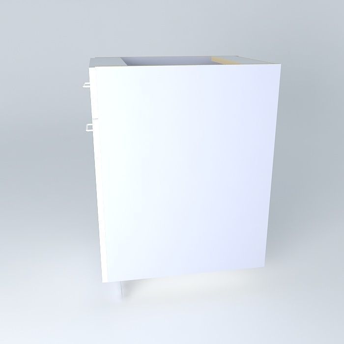 DB2D-2 cabinet with two drawers Free 3D model_2